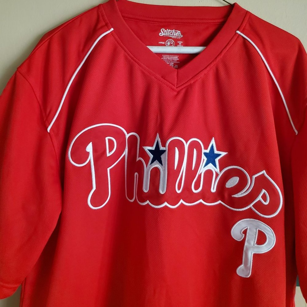 Authentic Stitches Phillies V-Neck Jersey